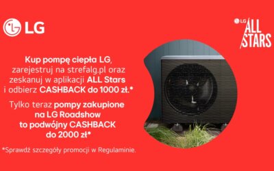 EXTRA CASHBACK dla instalatorów pomp ciepła LG!